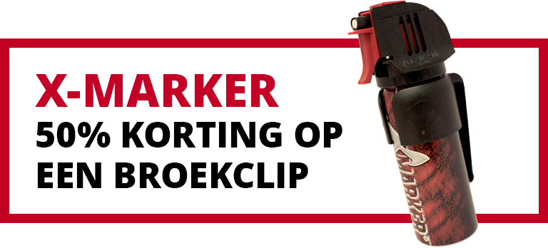 X-marker met clip 50%